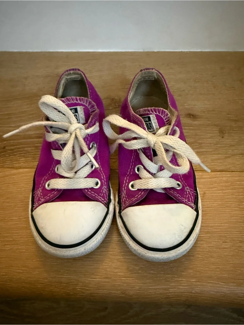 Kids Purple Canvas Lace-Up Converses Sneakers